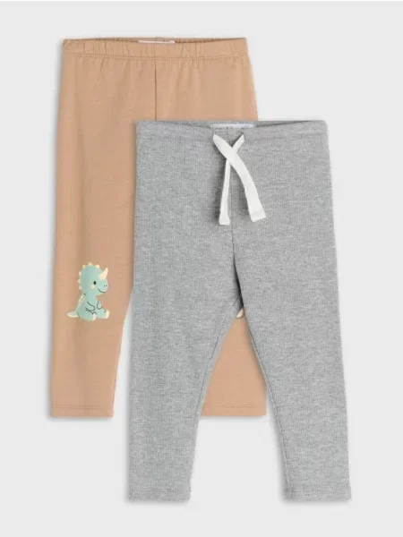 Sinsay Legíny s příměsí viskózy 2 pack béžová