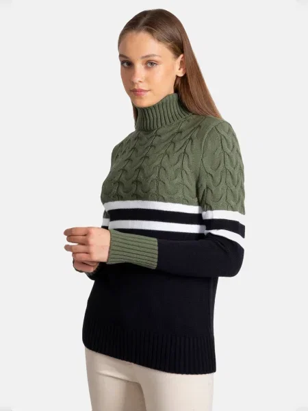 Jacey Quinn Pulover ecru / bleumarin / închis verde