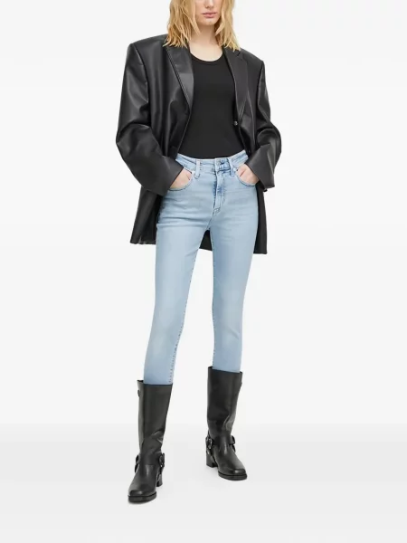 Ретро слаб дънки skinny fit Levi's® с разкъсвания синьо