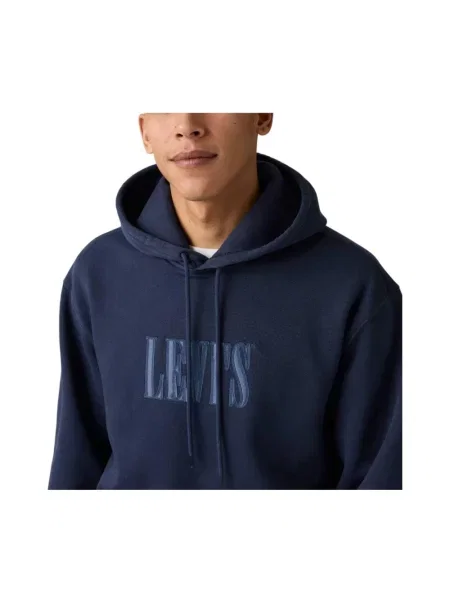 Bluza z kapturem Levi's niebieska