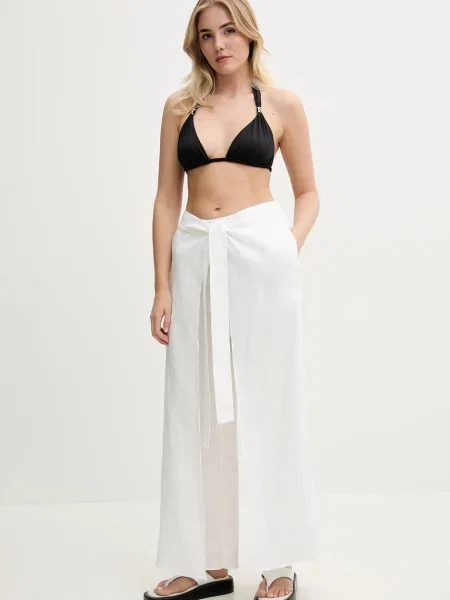 Брюки Vilebrequin с высокой посадкой бежевые