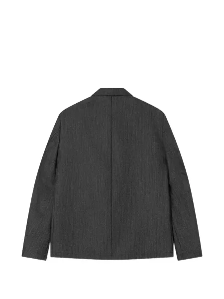 Geacă Barena de lână cu model herringbone gri