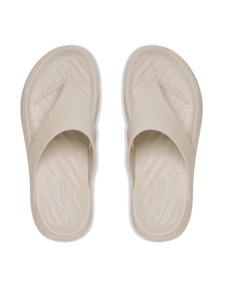 Japonki Crocs beżowe