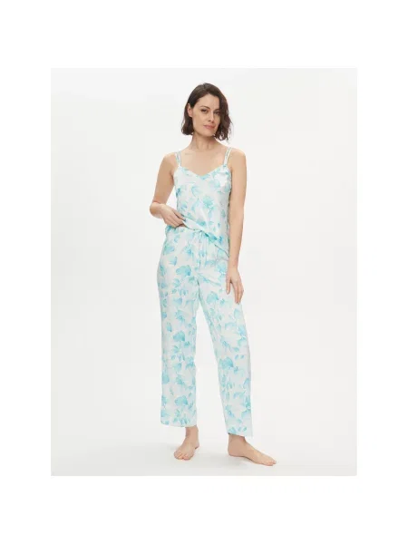 Lauren Ralph Lauren Pižama Regular Fit modra