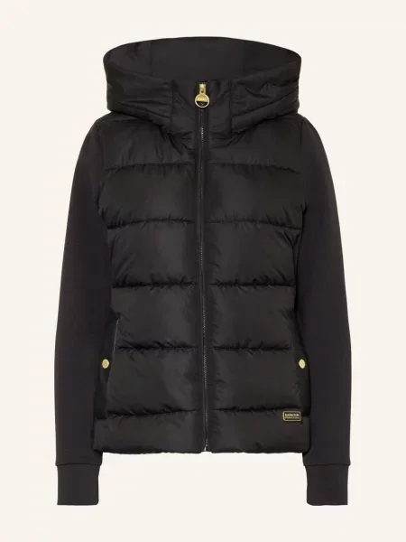 Barbour International Prošívaná Bunda Conway Z Kombinace Materiálů černá