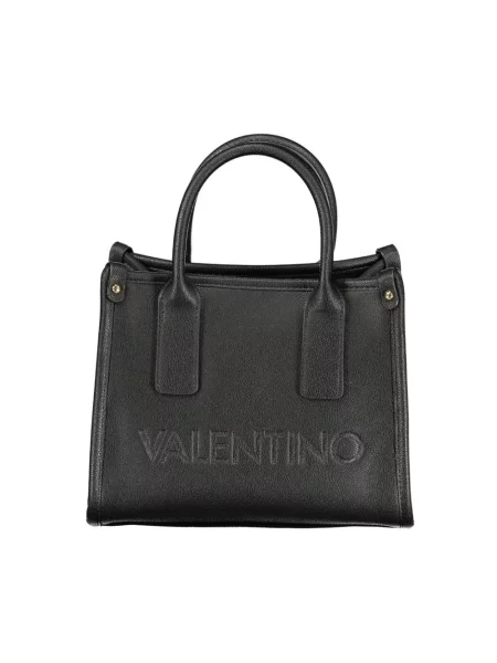 Lniana torebka Valentino Bags czarna