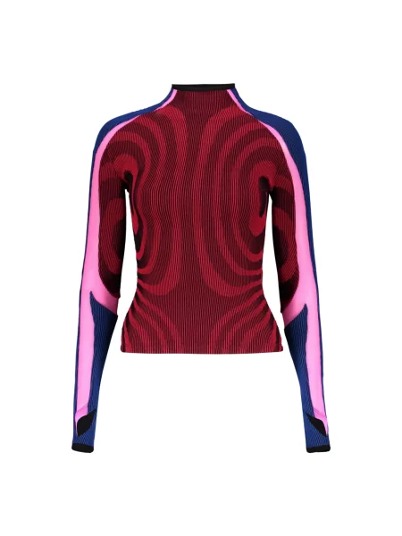 Dzianinowy wielobarwność sweter Paolina Russo z długim rękawem