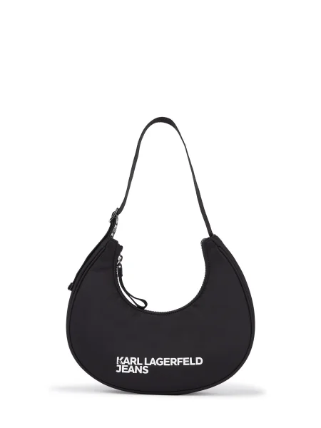 KARL LAGERFELD JEANS Geantă de umăr / alb negru