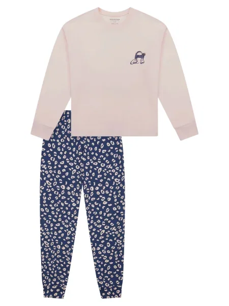 SCHIESSER Pyžamo Teens Nightwear / námořnická modř béžová