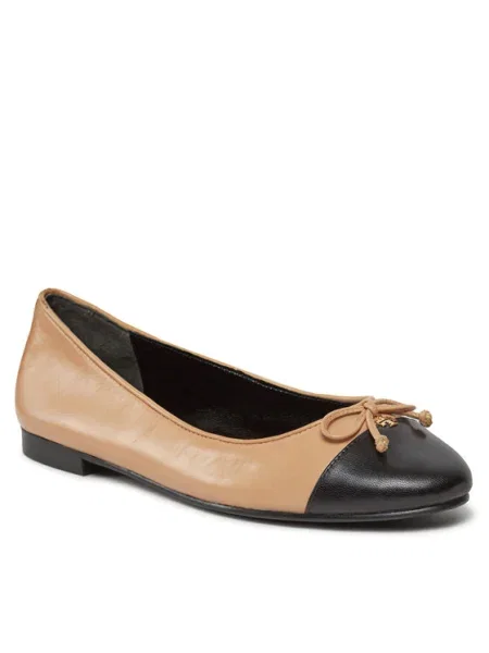 Tory Burch Balerini Cap-Toe Ballet bej