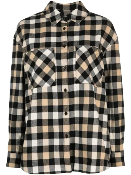 Lung cămașă Woolrich în carouri de flanelă