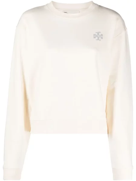 Hanorac Tory Burch cu autograf alb