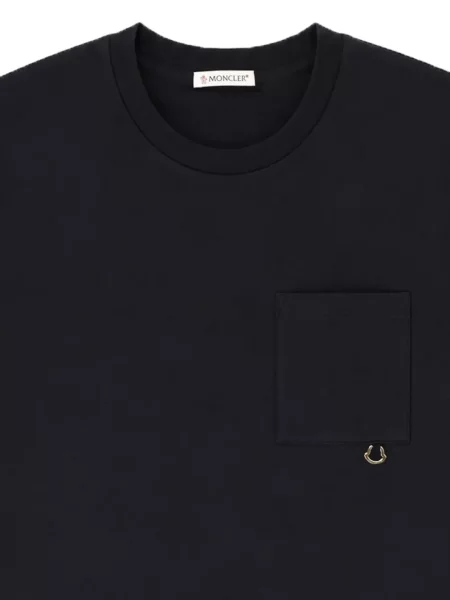 Μπλούζα Moncler τσέπες patch με αυτόγραφο μπλε