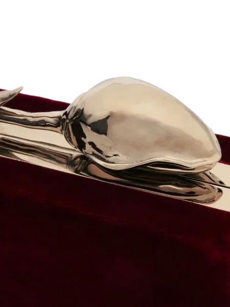 Geantă plic Erdem de catifea roșu