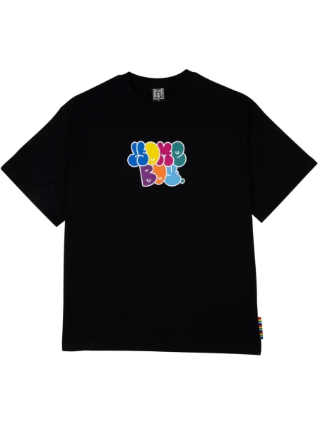 HOMEBOY Tričko Bubbles královská modrá / žlutá / tmavě fialová černá