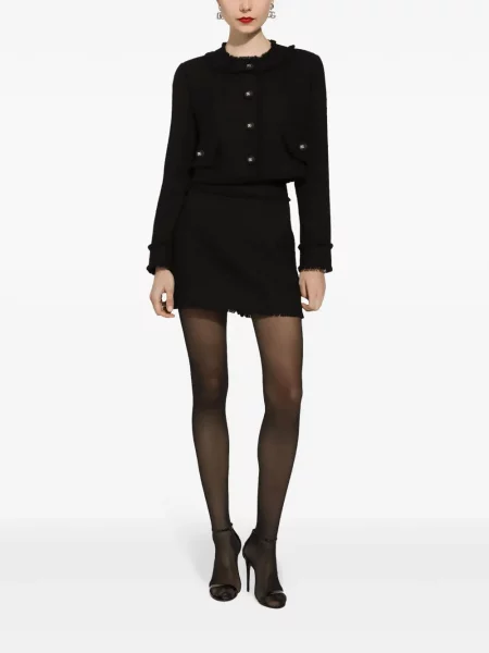 Juosmuo sijonas Dolce & Gabbana tvido juoda
