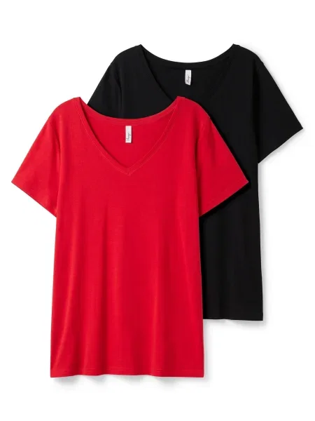 SHEEGO Tricou roșu negru