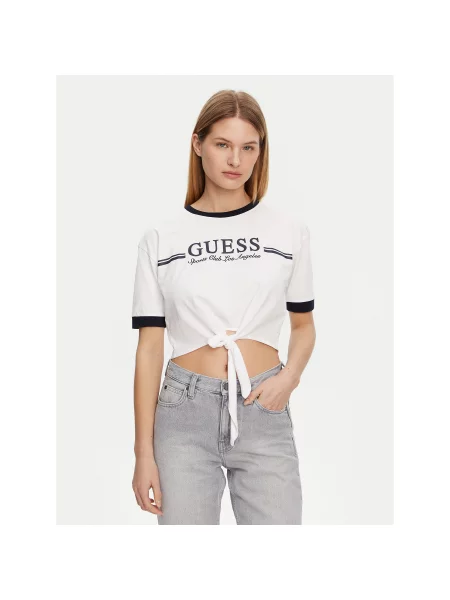 Guess T-Shirt Regular Fit λευκό