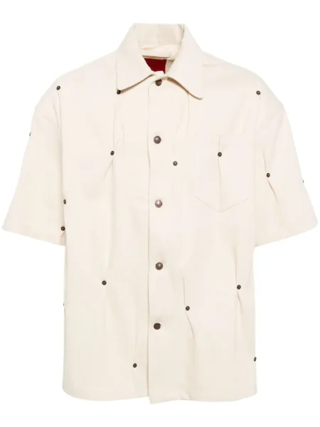 Krátká košile Kusikohc s krátkými rukávy hnědá