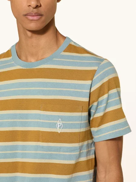 Patagonia Tričko Midweight Water Pocket Mark tmavě / světle hnědá / tmavě žlutá modrá
