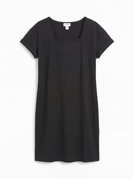 Sukienka T-shirtowa z czystej bawełny organicznej czarna