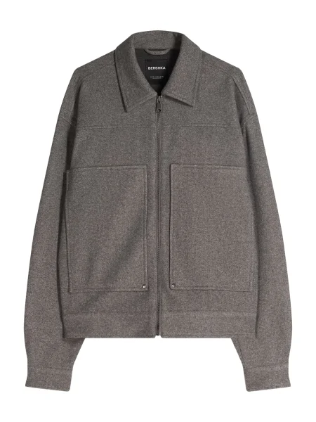 Bershka Prehodna jakna temno siva
