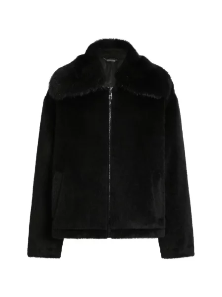 Geacă Dolce & Gabbana din lână alpaca negru