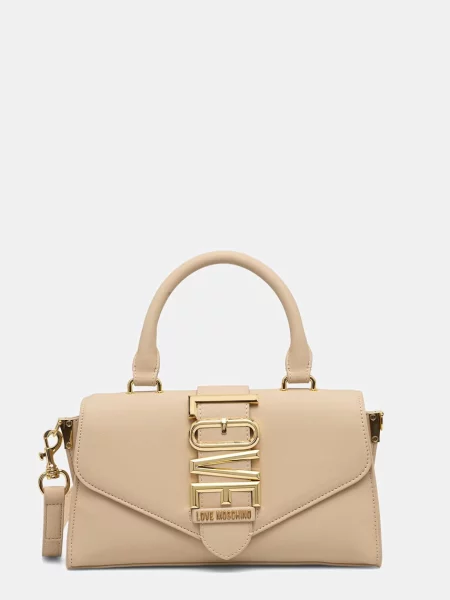 Love Moschino torebka crossbody z imitacji skóry beżowa