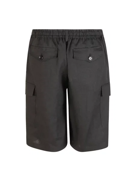 Lniane szorty cargo Dolce And Gabbana czarne