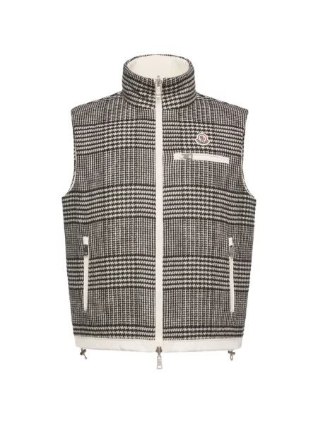 Vestă Moncler în carouri negru