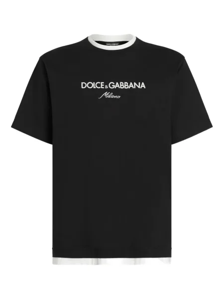 Tricou Dolce & Gabbana cu broderie negru