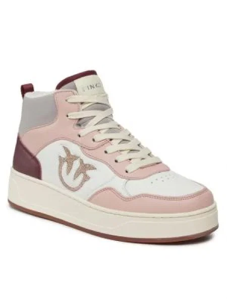 Pinko De piele sneakers DETROIT alb