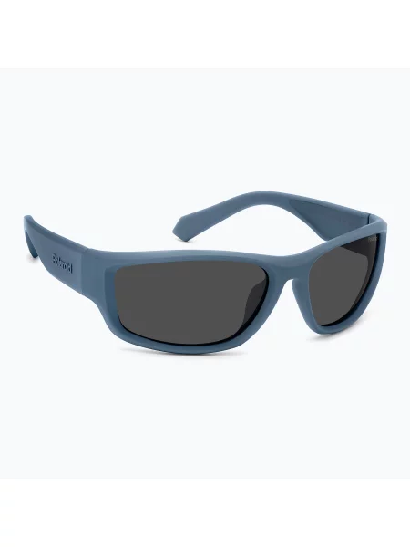 Okulary przeciwsłoneczne Polaroid PLD matte blue/grey polarized niebieskie
