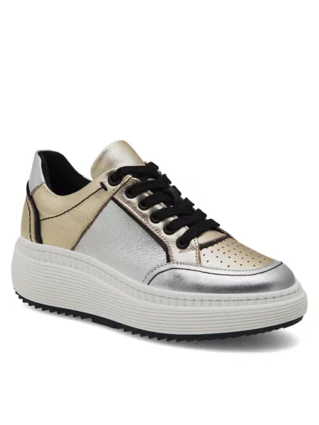 Кроссовки Eva Minge серебряные