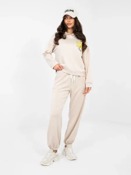 Komplet dresowy Rue Paris beżowy