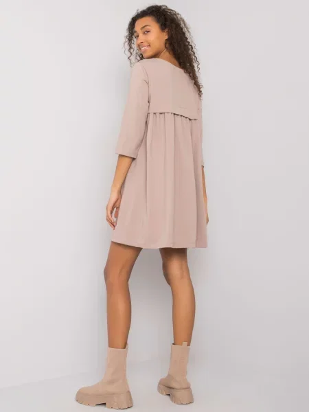 Rochie Rue Paris de costum bej