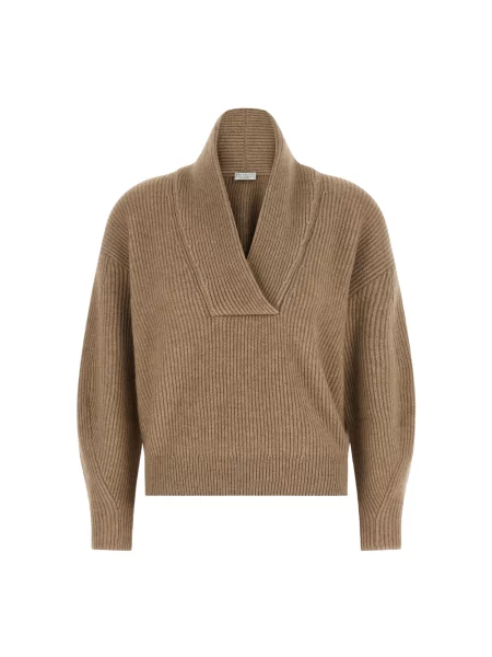 Sweter Brunello Cucinelli beżowy