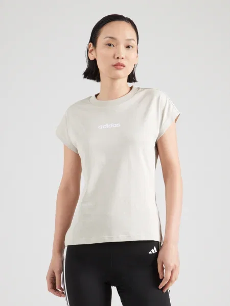 ADIDAS SPORTSWEAR Funkčné tričko Essentials Linear pastelovo / šedobiela zelená