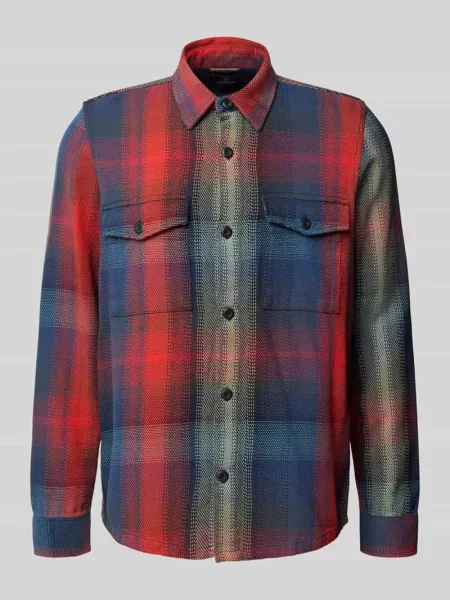 Kurtka koszulowa o kroju regular fit z na piersi model ‘SHIRT JACKET’ Lerros