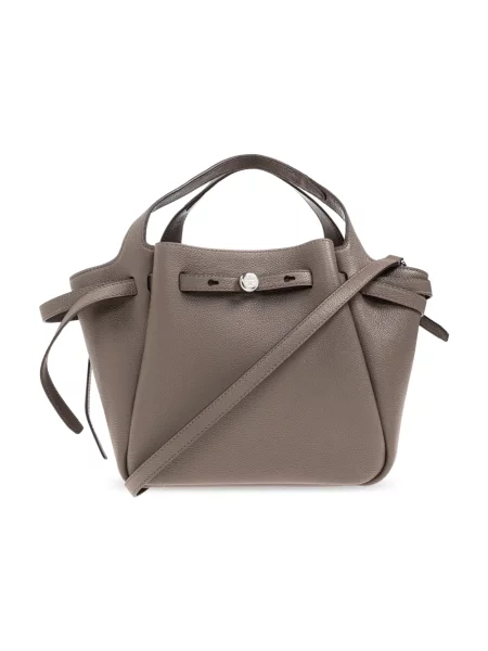 Torebka skórzana Tory Burch skórzana brązowa