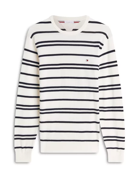 TOMMY HILFIGER Pulover ESSENTIAL albastru marin alb