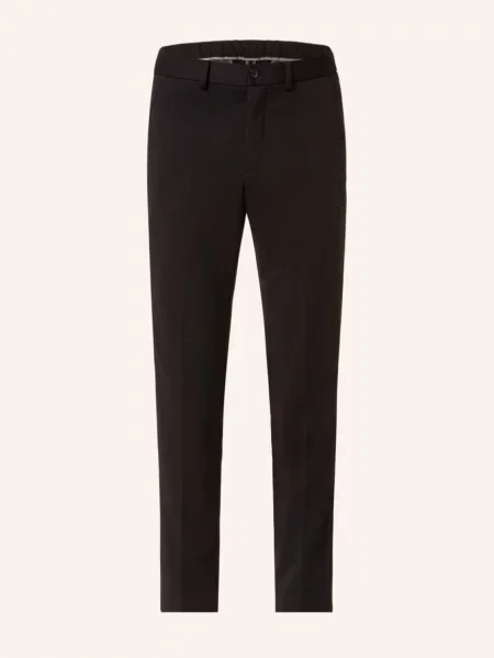 Paul Spodnie Garniturowe Extra Slim Fit Z Dżerseju schwarz granatowe