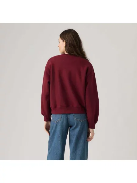 Levi's dukserica za žene s pamukom EVERYDAY CREW crvena