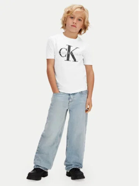 Dětské tričko Calvin Klein Jeans bílé