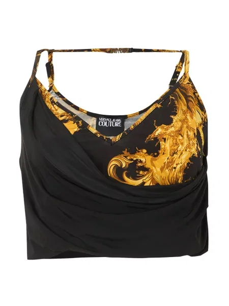 Versace Jeans Couture Top maro / galben curry / galben închis negru