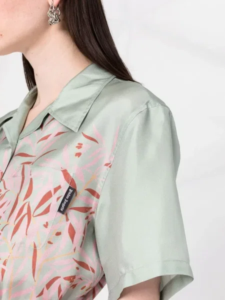 Scurt cămașă Palm Angels cu imagine verde