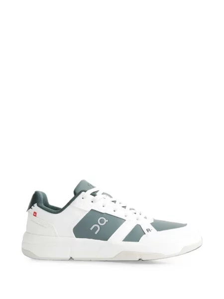 Sneakerși On cu șireturi din dantelă alb