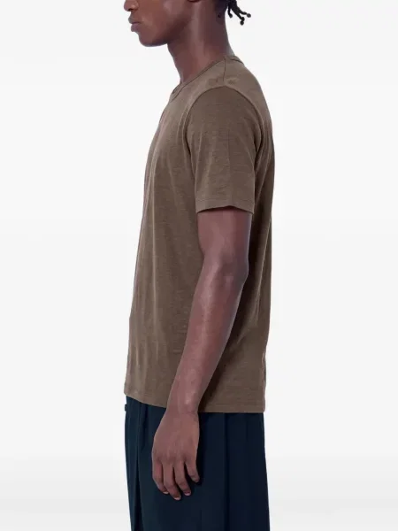 Scurt tricou Jil Sander cu decolteu rotund maro