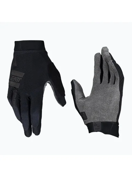 Leatt MTB GripR stealth férfi kerékpáros kesztyű. Méret: L fekete