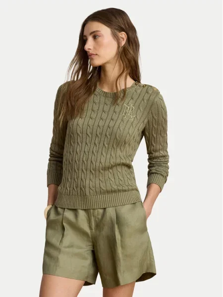 LAUREN RALPH LAUREN Megztinis Montiva žalia